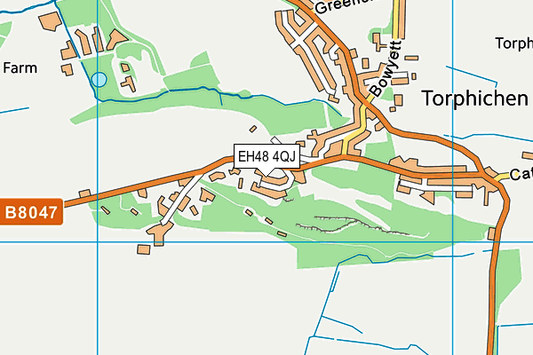 EH48 4QJ map - OS VectorMap District (Ordnance Survey)