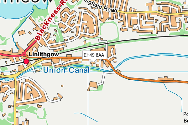 EH49 6AA map - OS VectorMap District (Ordnance Survey)