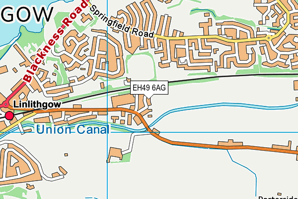 EH49 6AG map - OS VectorMap District (Ordnance Survey)