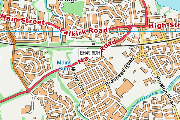 EH49 6DH map - OS VectorMap District (Ordnance Survey)