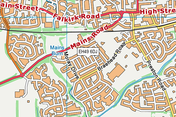 EH49 6DJ map - OS VectorMap District (Ordnance Survey)