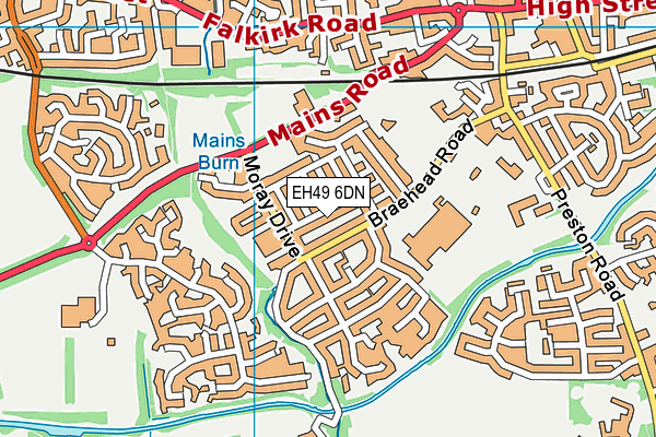 EH49 6DN map - OS VectorMap District (Ordnance Survey)