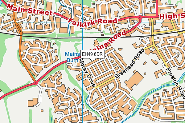 EH49 6DR map - OS VectorMap District (Ordnance Survey)