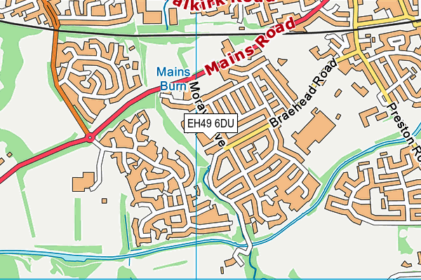 EH49 6DU map - OS VectorMap District (Ordnance Survey)