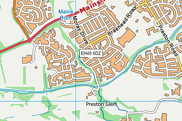 EH49 6DZ map - OS VectorMap District (Ordnance Survey)