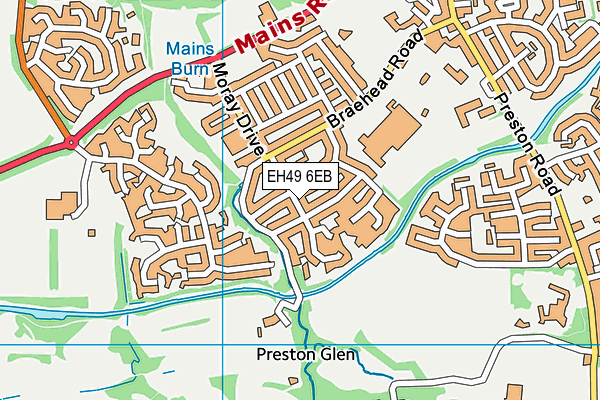 EH49 6EB map - OS VectorMap District (Ordnance Survey)