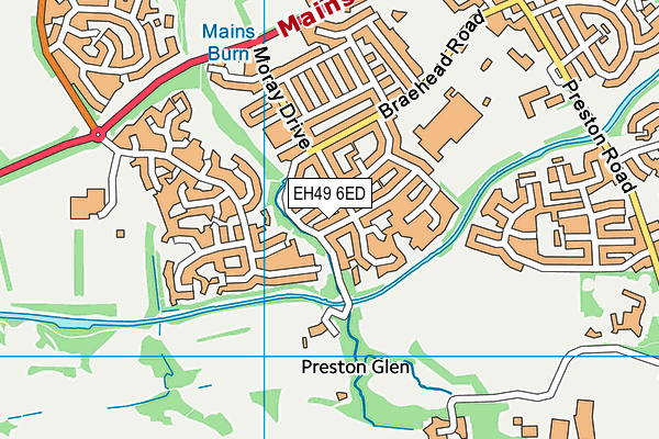 EH49 6ED map - OS VectorMap District (Ordnance Survey)