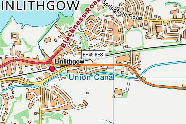 EH49 6ES map - OS VectorMap District (Ordnance Survey)