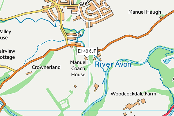 EH49 6JF map - OS VectorMap District (Ordnance Survey)