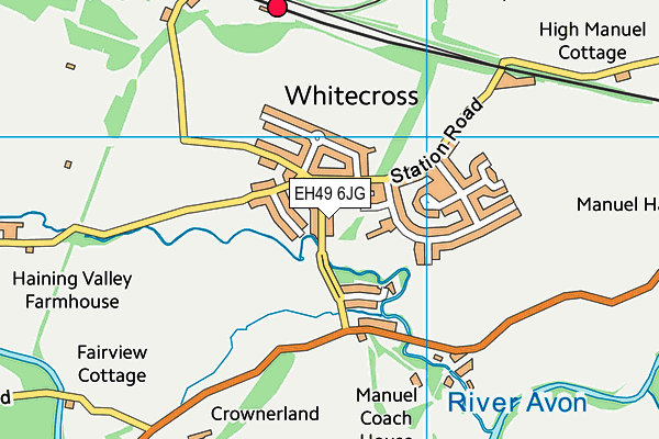 EH49 6JG map - OS VectorMap District (Ordnance Survey)