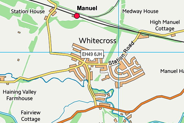 EH49 6JH map - OS VectorMap District (Ordnance Survey)