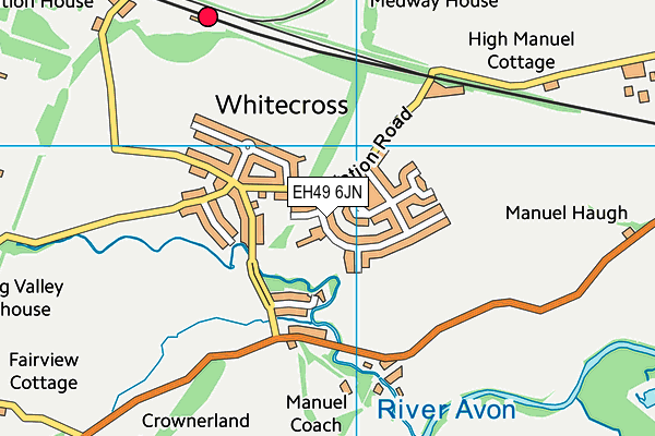 EH49 6JN map - OS VectorMap District (Ordnance Survey)