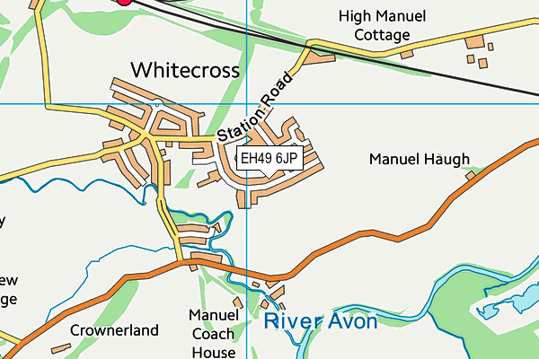 EH49 6JP map - OS VectorMap District (Ordnance Survey)