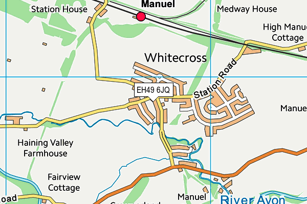 EH49 6JQ map - OS VectorMap District (Ordnance Survey)