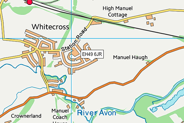 EH49 6JR map - OS VectorMap District (Ordnance Survey)