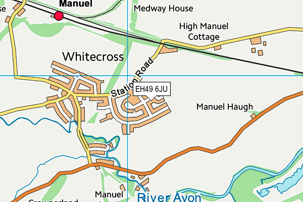 EH49 6JU map - OS VectorMap District (Ordnance Survey)