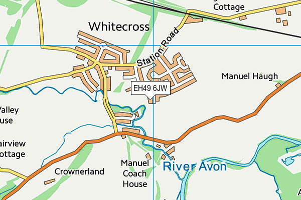 EH49 6JW map - OS VectorMap District (Ordnance Survey)