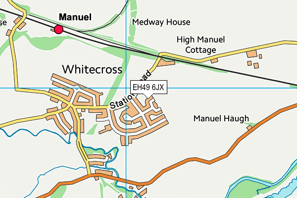 EH49 6JX map - OS VectorMap District (Ordnance Survey)