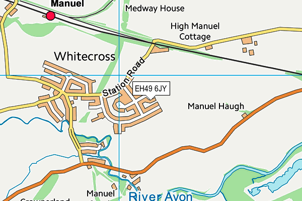 EH49 6JY map - OS VectorMap District (Ordnance Survey)