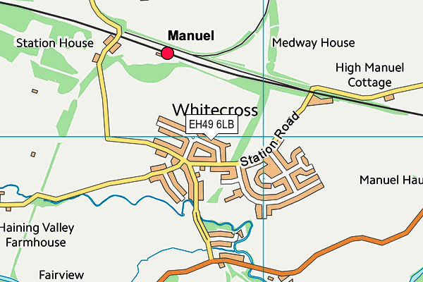 EH49 6LB map - OS VectorMap District (Ordnance Survey)