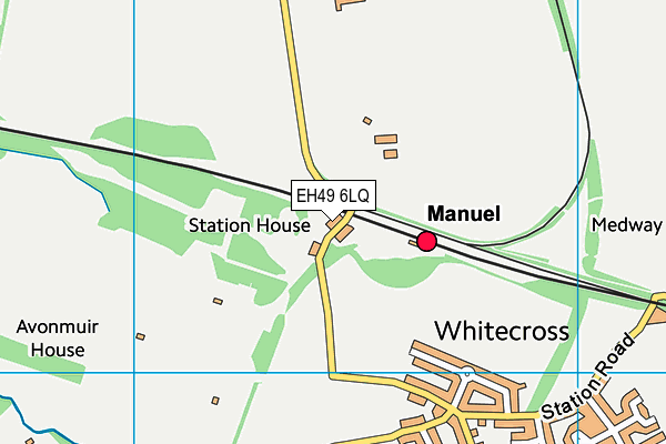 EH49 6LQ map - OS VectorMap District (Ordnance Survey)