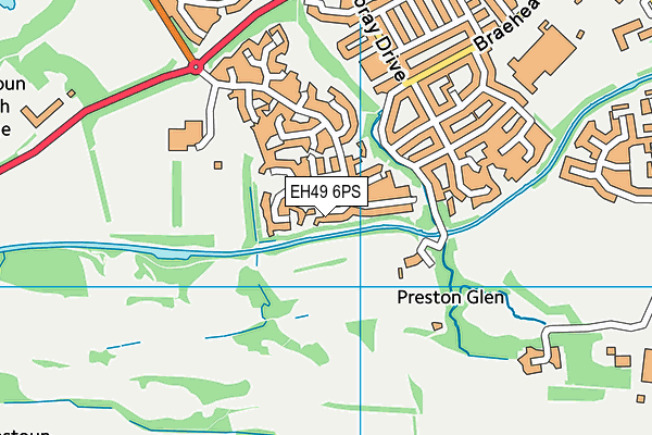 EH49 6PS map - OS VectorMap District (Ordnance Survey)