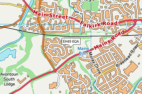 EH49 6QA map - OS VectorMap District (Ordnance Survey)