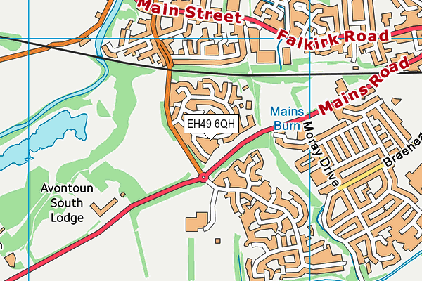 EH49 6QH map - OS VectorMap District (Ordnance Survey)