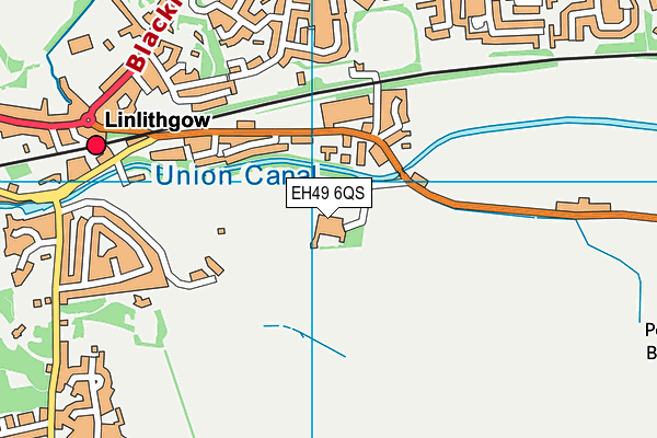 EH49 6QS map - OS VectorMap District (Ordnance Survey)