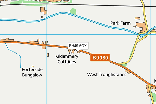 EH49 6QX map - OS VectorMap District (Ordnance Survey)