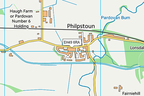 EH49 6RA map - OS VectorMap District (Ordnance Survey)