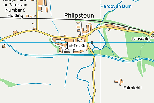 EH49 6RB map - OS VectorMap District (Ordnance Survey)