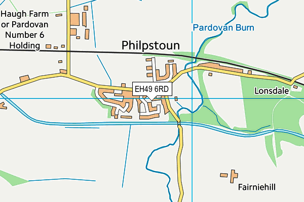 EH49 6RD map - OS VectorMap District (Ordnance Survey)