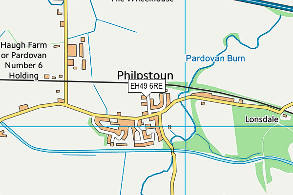 EH49 6RE map - OS VectorMap District (Ordnance Survey)