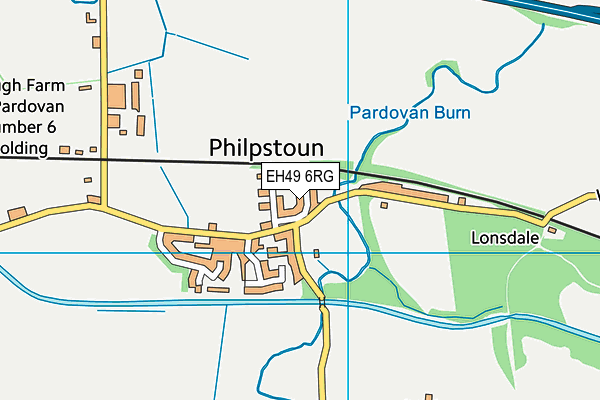 EH49 6RG map - OS VectorMap District (Ordnance Survey)