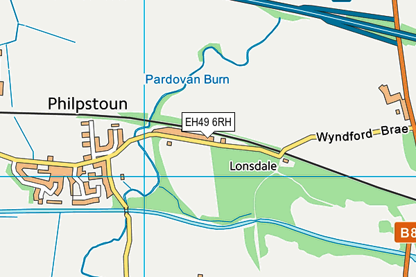 EH49 6RH map - OS VectorMap District (Ordnance Survey)