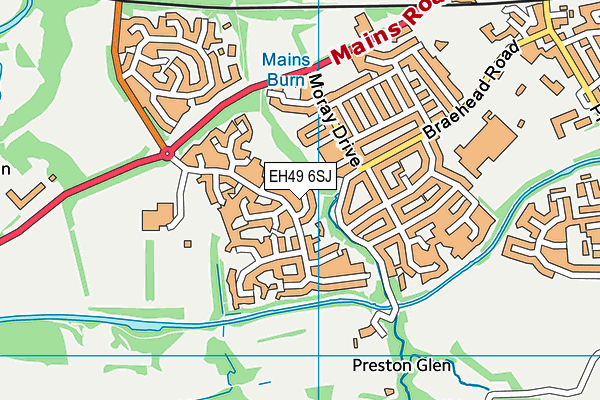 EH49 6SJ map - OS VectorMap District (Ordnance Survey)