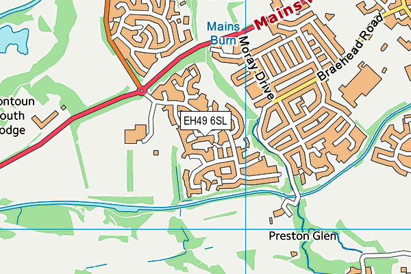 EH49 6SL map - OS VectorMap District (Ordnance Survey)