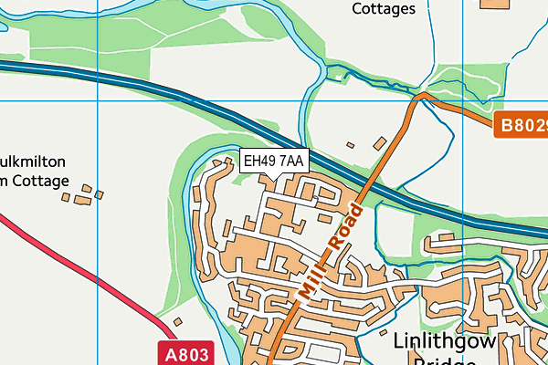 EH49 7AA map - OS VectorMap District (Ordnance Survey)