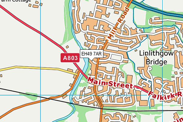 EH49 7AR map - OS VectorMap District (Ordnance Survey)