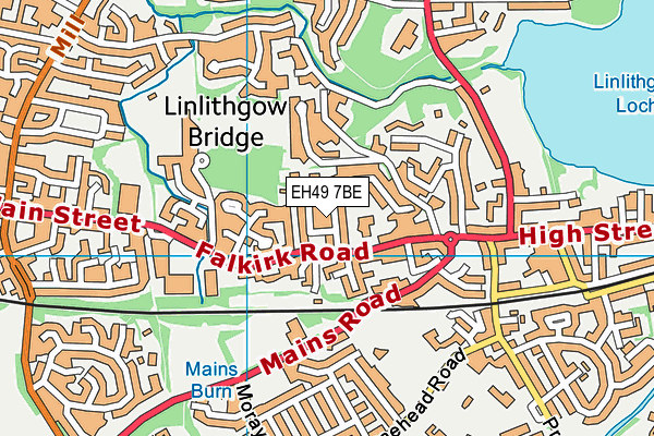 EH49 7BE map - OS VectorMap District (Ordnance Survey)