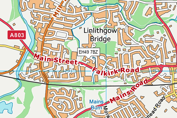 EH49 7BZ map - OS VectorMap District (Ordnance Survey)