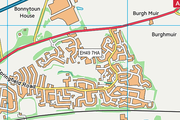 EH49 7HA map - OS VectorMap District (Ordnance Survey)