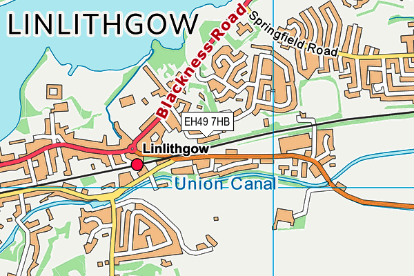 EH49 7HB map - OS VectorMap District (Ordnance Survey)