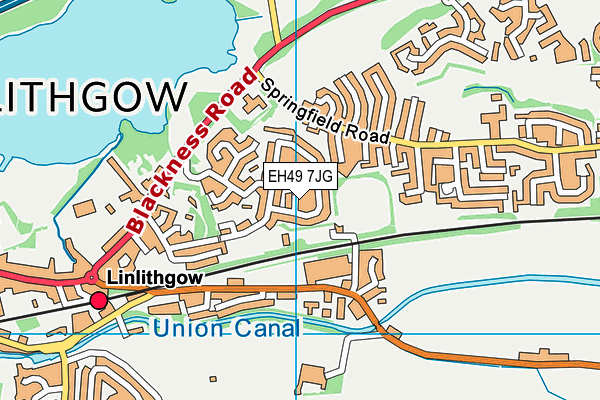 EH49 7JG map - OS VectorMap District (Ordnance Survey)