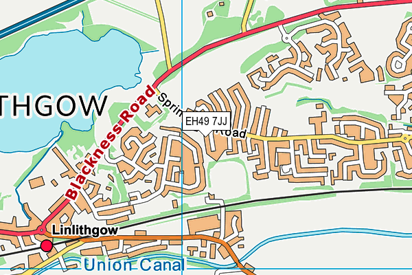 EH49 7JJ map - OS VectorMap District (Ordnance Survey)