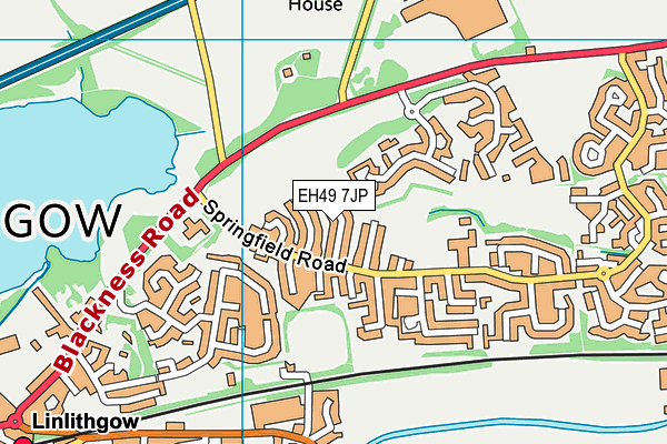 EH49 7JP map - OS VectorMap District (Ordnance Survey)