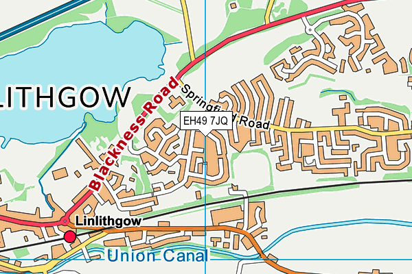 EH49 7JQ map - OS VectorMap District (Ordnance Survey)