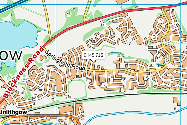 EH49 7JS map - OS VectorMap District (Ordnance Survey)