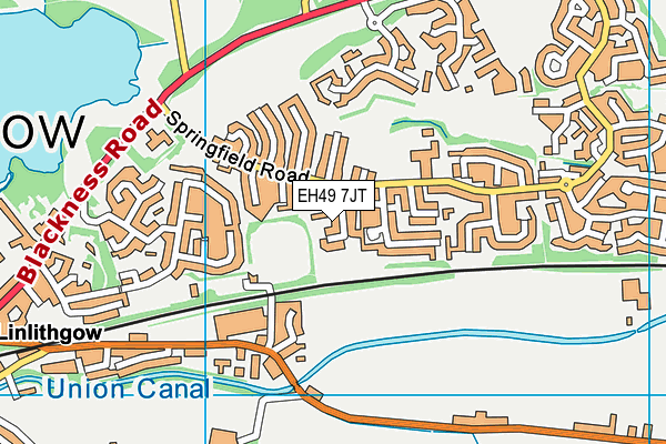 EH49 7JT map - OS VectorMap District (Ordnance Survey)